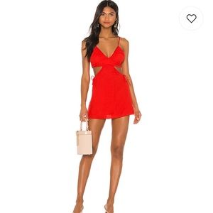 Revolve red cut out dress